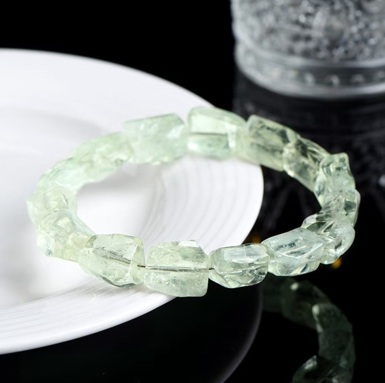 Raw Green Quartz Energy Bracelet