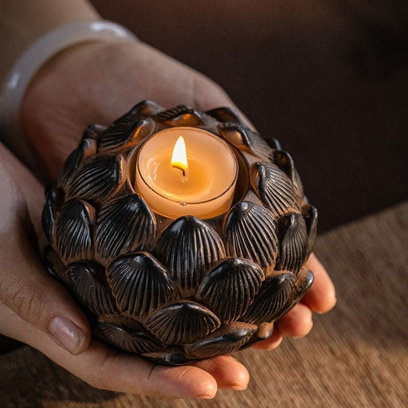Taoist Serenity Lotus Candle Holder