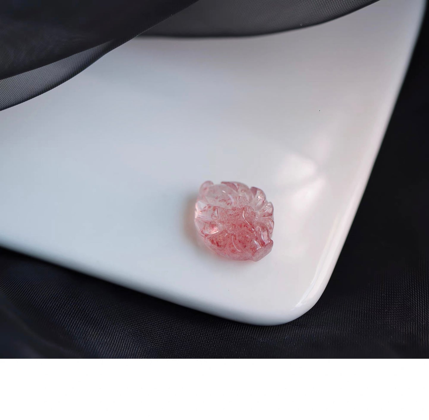 Rose Quartz Nine-Tailed Fox Necklace