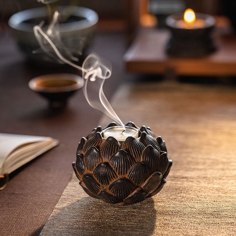 Taoist Serenity Lotus Candle Holder