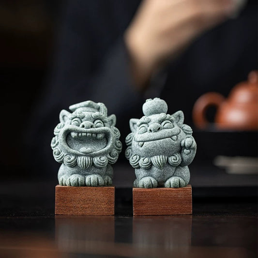 Stone Guardian Lion Pair｜Prosperity & Protection