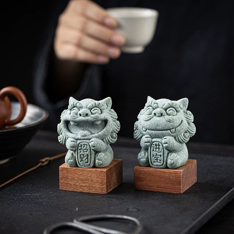 Stone Guardian Lion Pair｜Prosperity & Protection