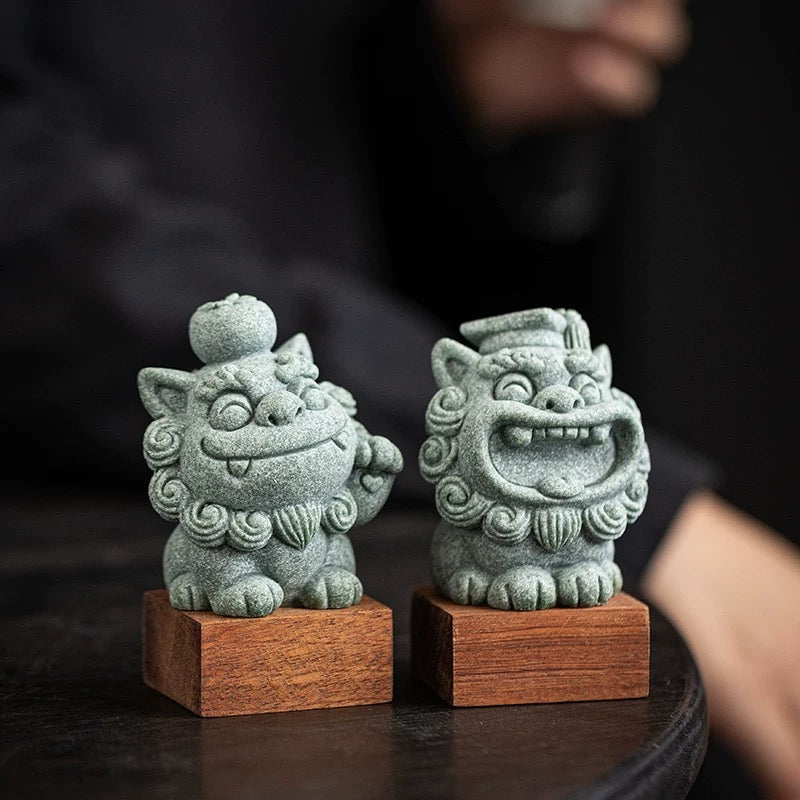 Stone Guardian Lion Pair｜Prosperity & Protection