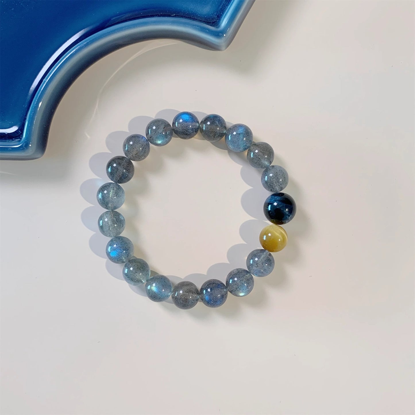 Gray Moonstone & Tiger’s Eye Duo Bracelet