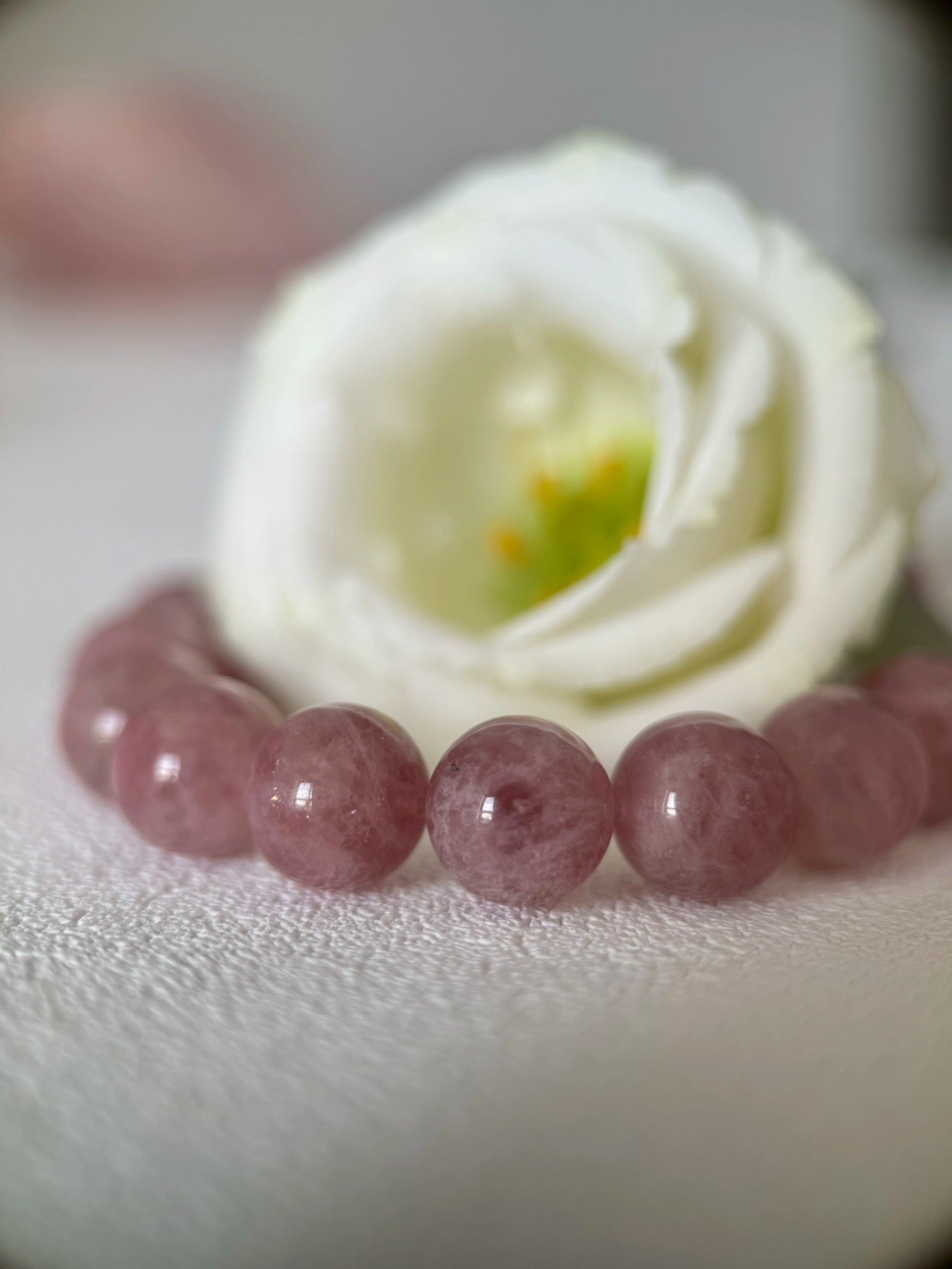Purple Rose Quartz & Hetian Jade Harmony Bracelet